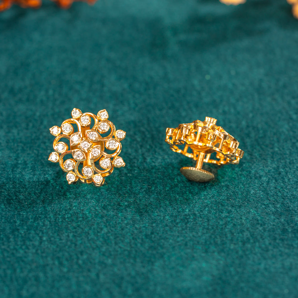 Karaikudi Floral Studs