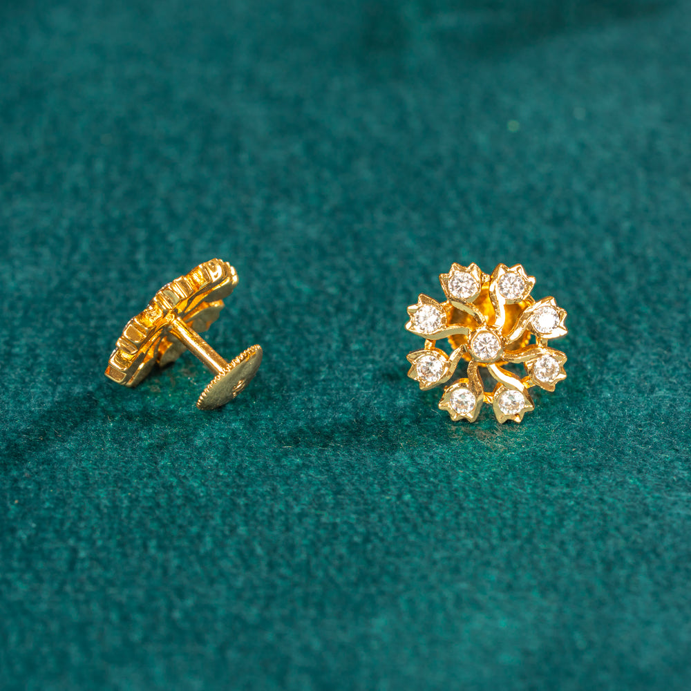 Karaikudi Floral Studs