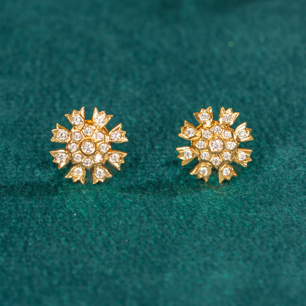 Karaikudi Floral Studs