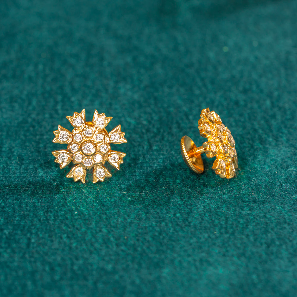 Karaikudi Floral Studs