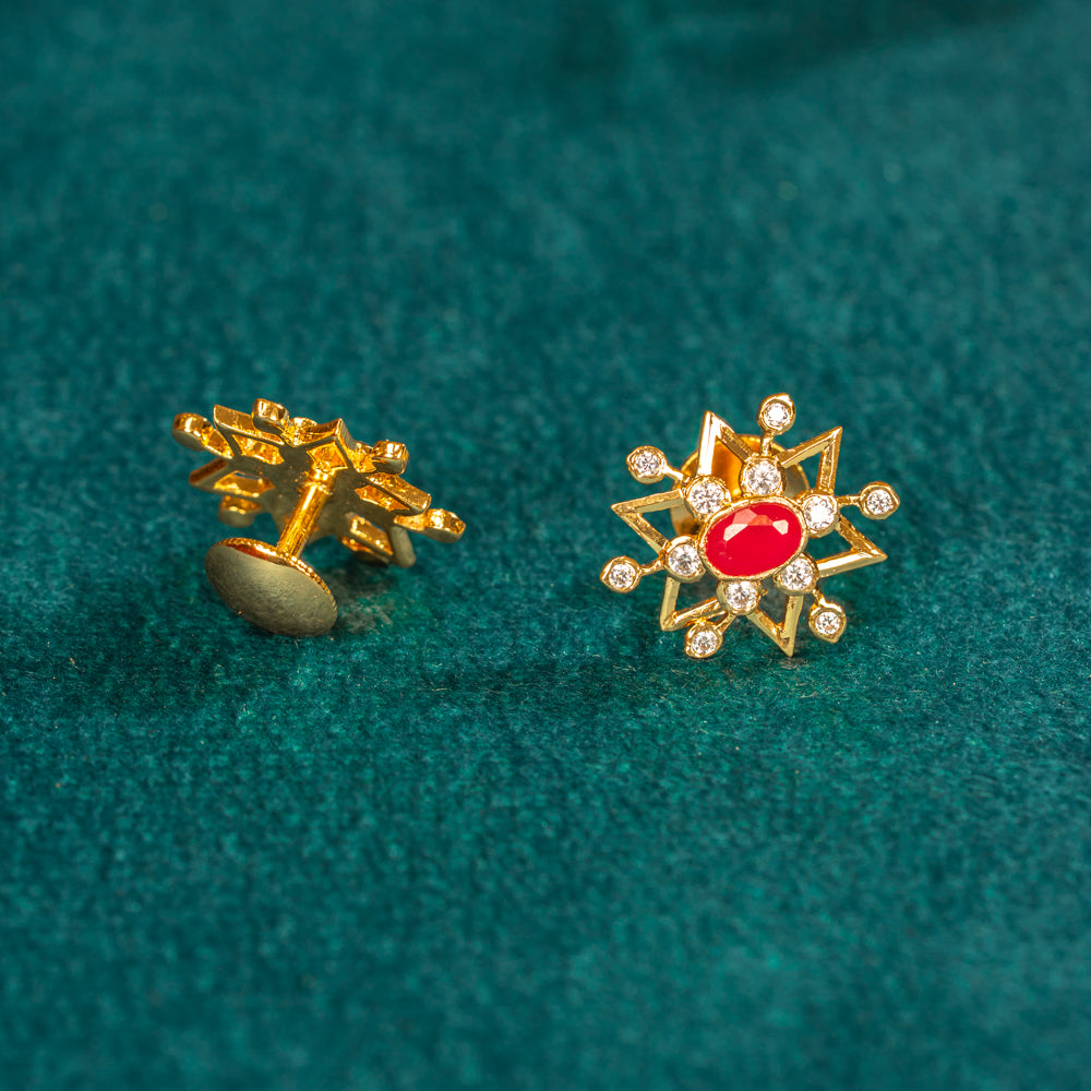 Karaikudi Floral Studs
