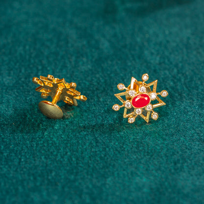 Karaikudi Floral Studs