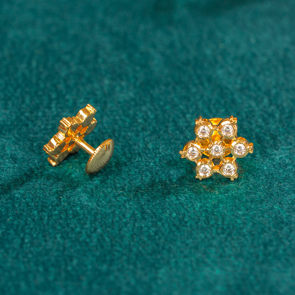 Karaikudi Floral Studs