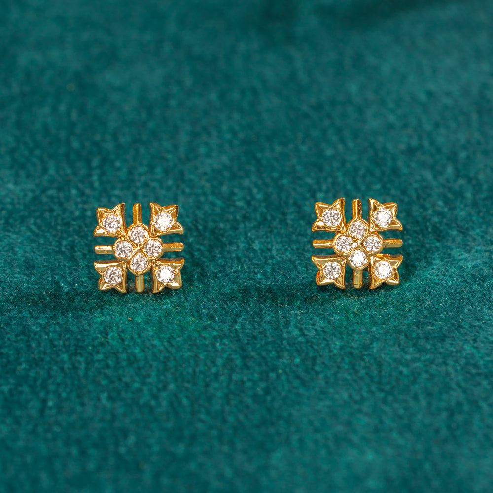 Karaikudi Floral Studs