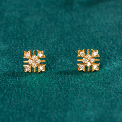 Karaikudi Floral Studs