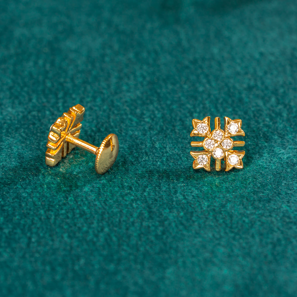 Karaikudi Floral Studs