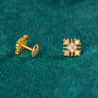 Karaikudi Floral Studs