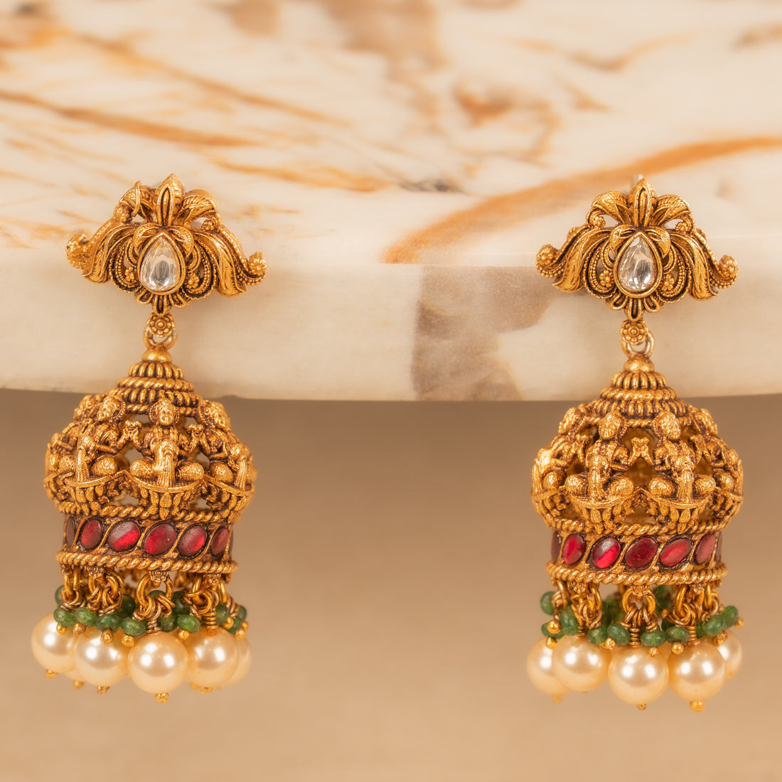 Kundan Jhumkas