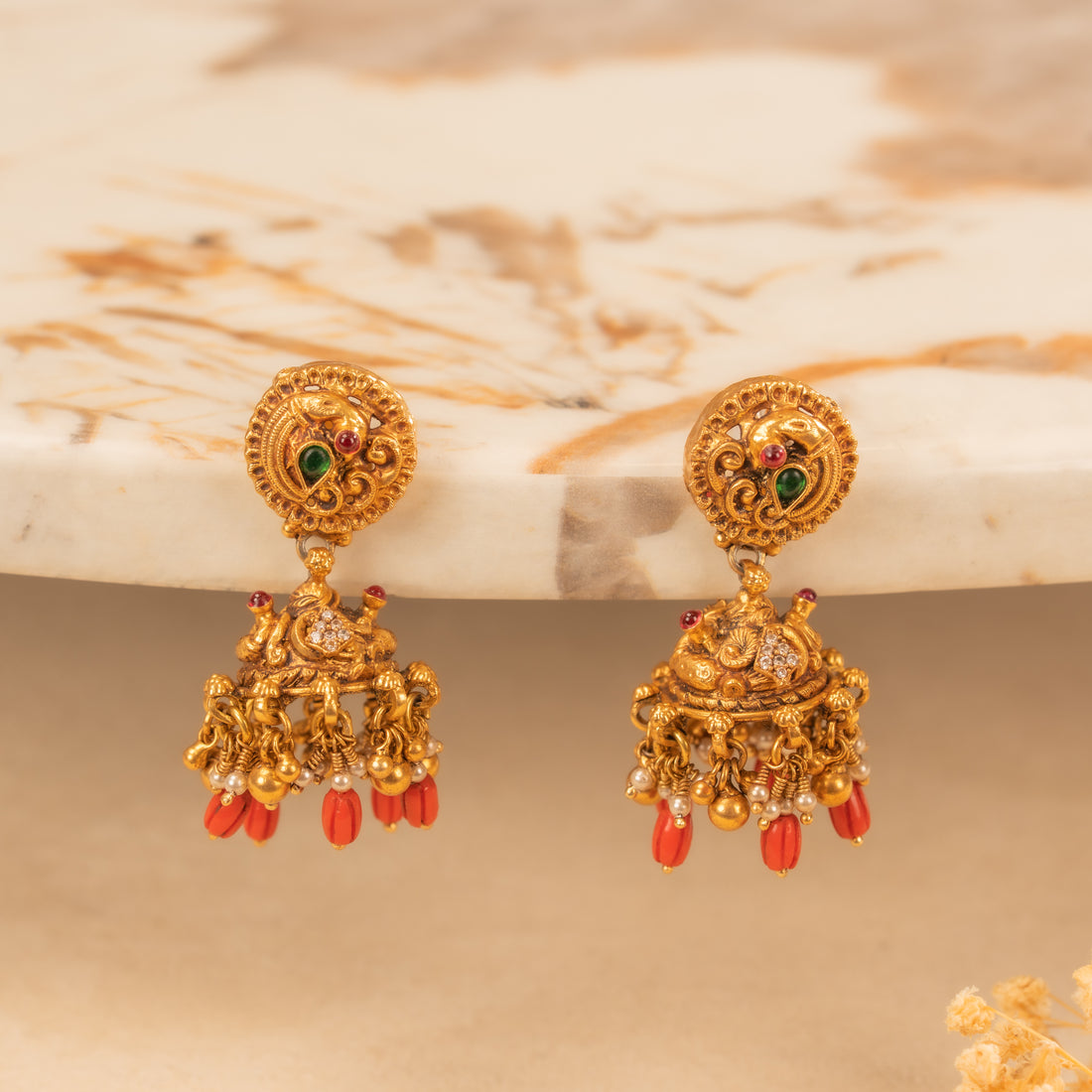 Kundan Jhumkas