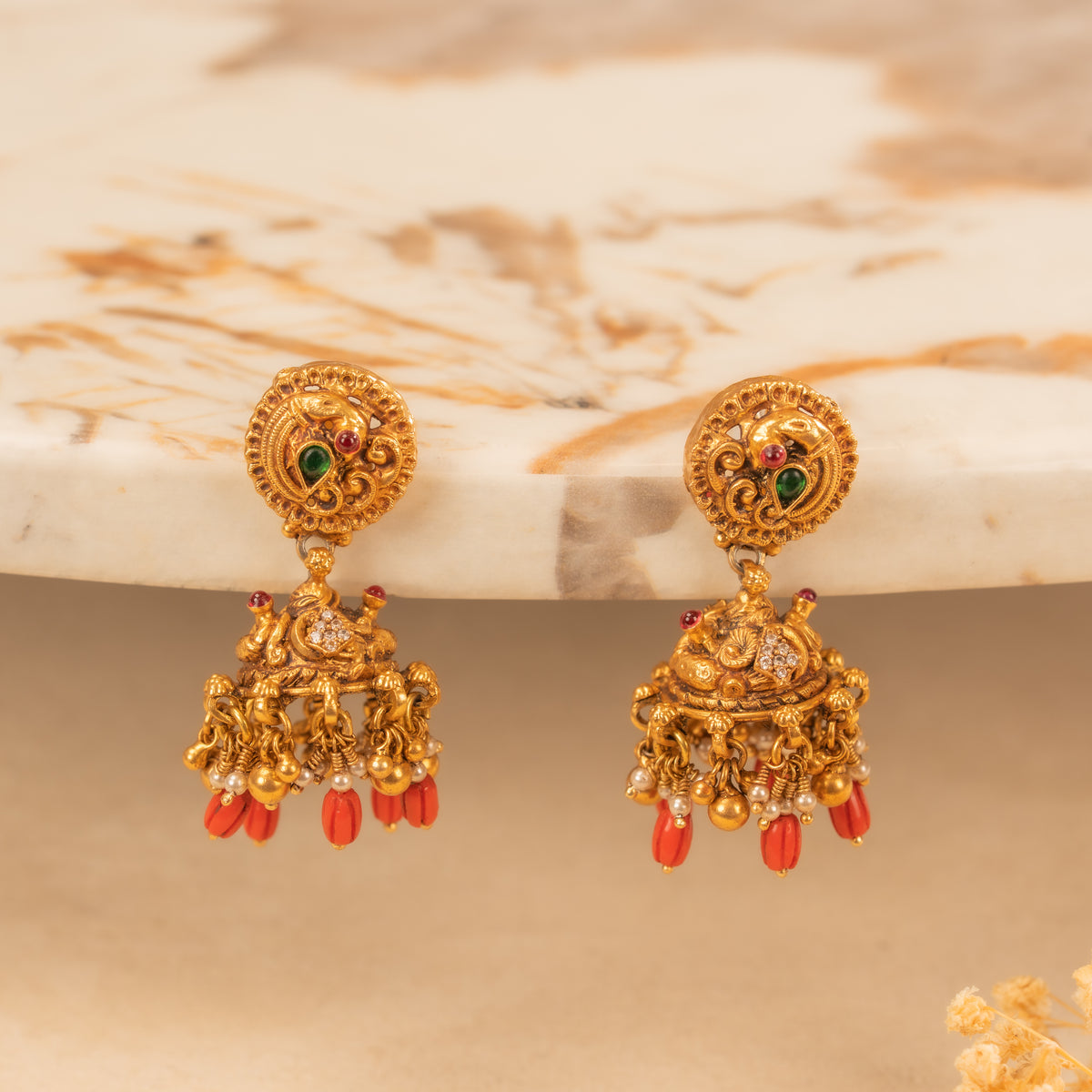 Kundan Jhumkas