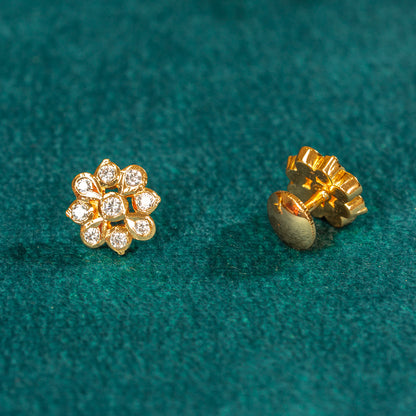 Karaikudi Floral Studs