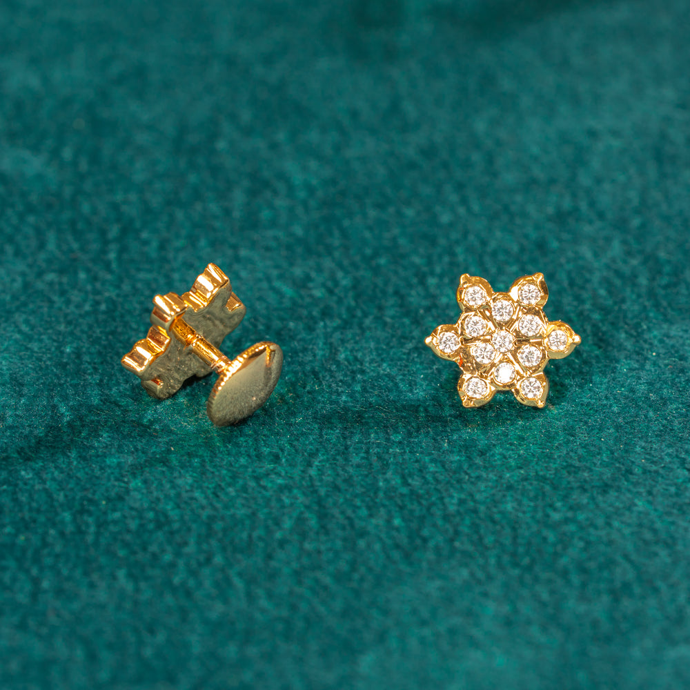 Karaikudi Floral Studs
