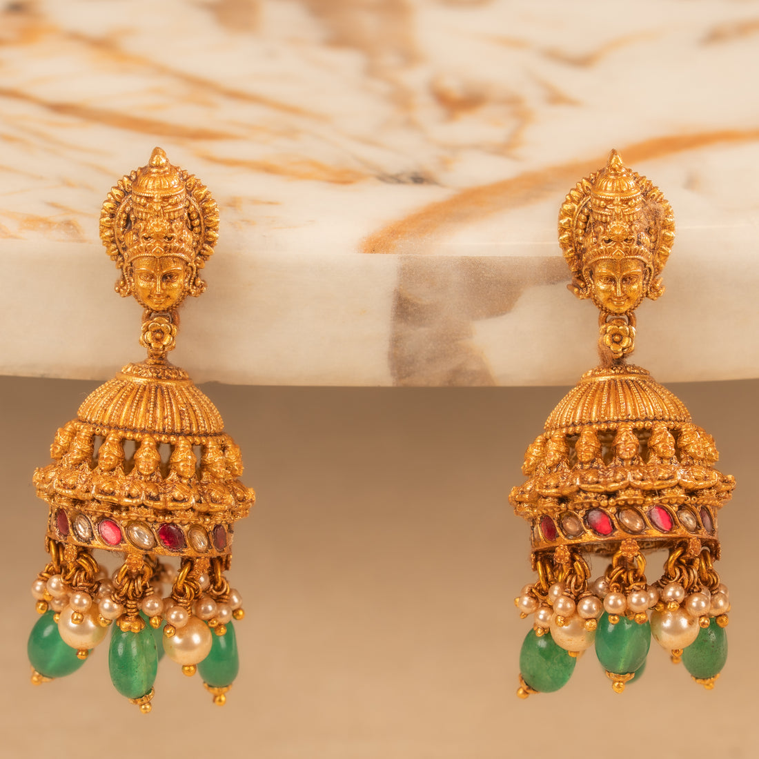 Kundan Jhumkas