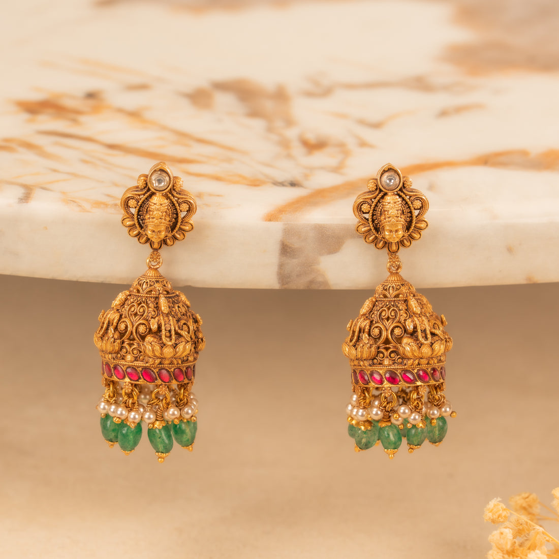 Kundan Jhumkas