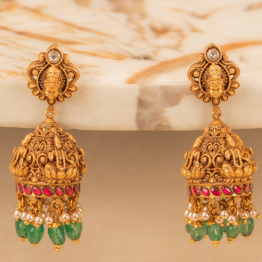 Kundan Jhumkas