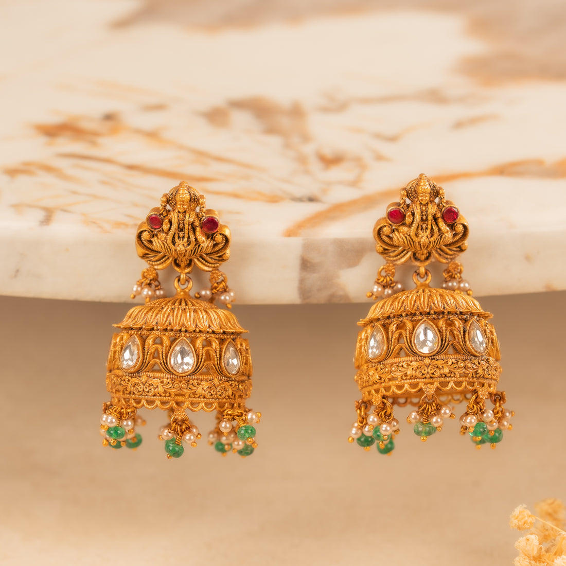 Kundan Jhumkas