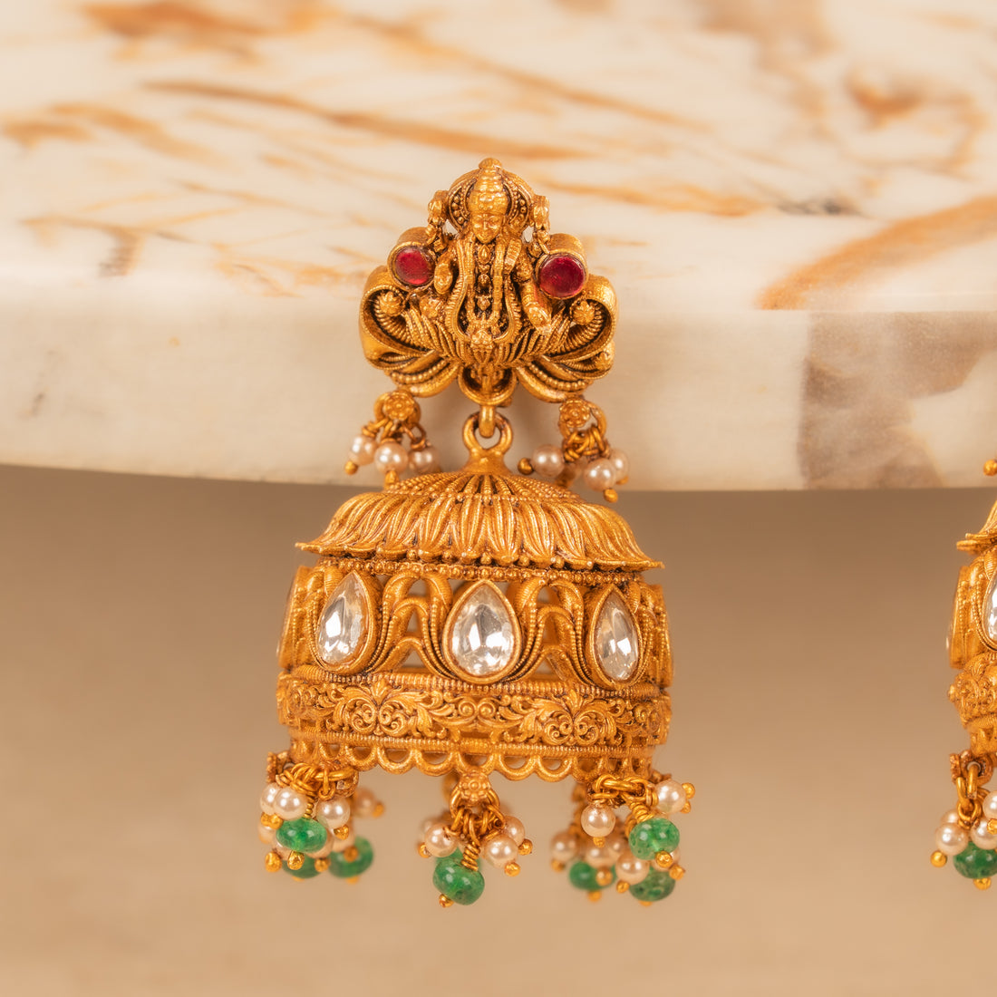 Kundan Jhumkas
