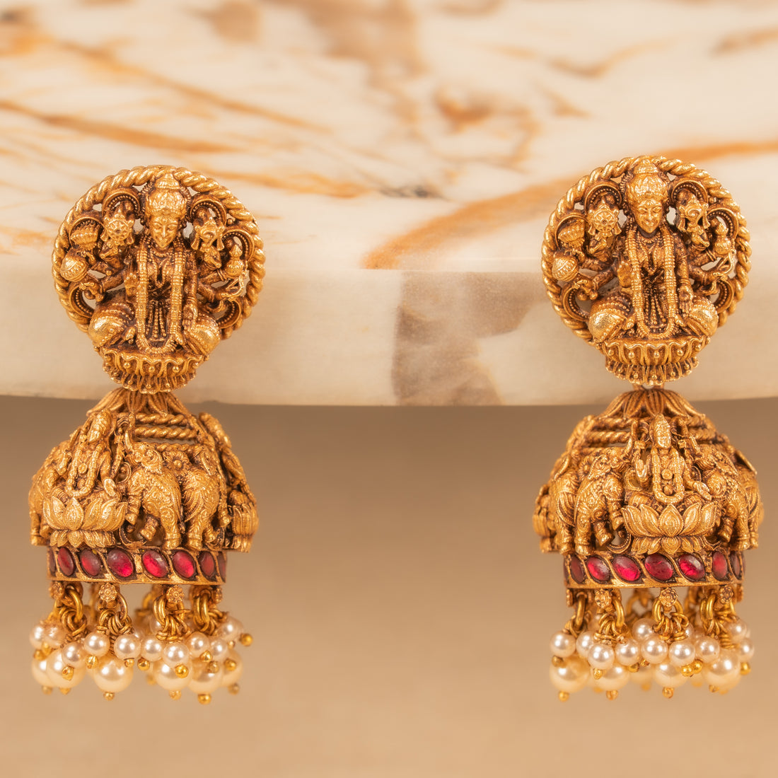 Kundan Jhumkas