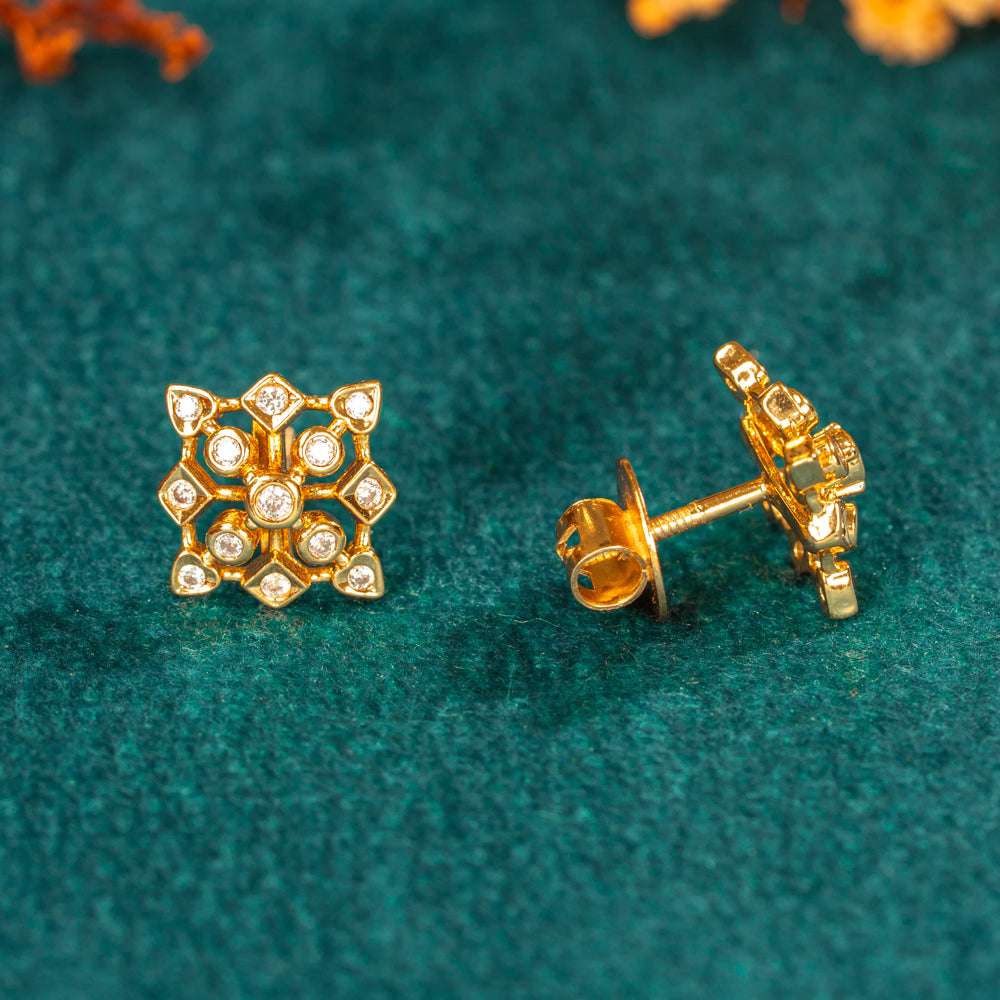 Karaikudi Floral Studs