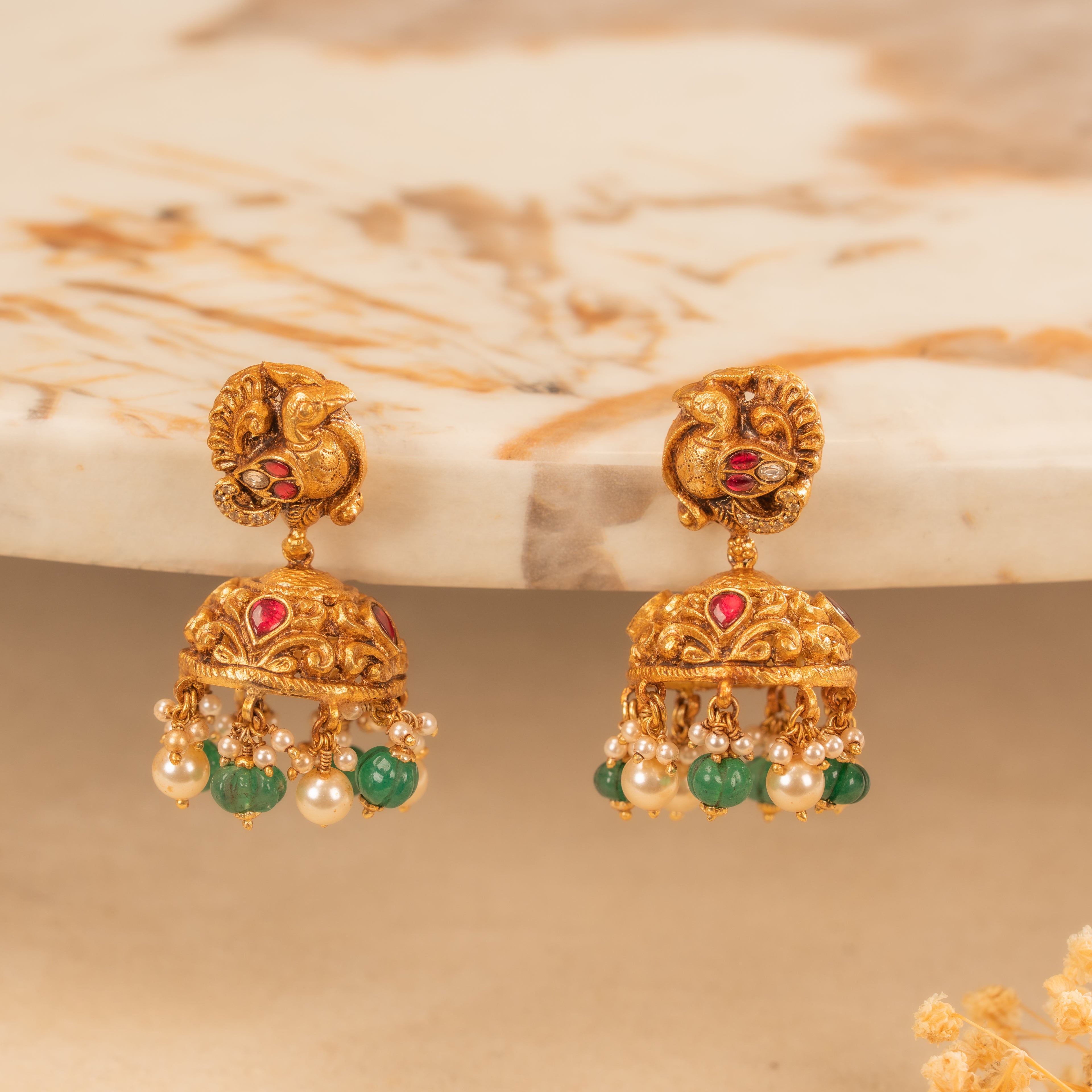 Kundan Jhumkas