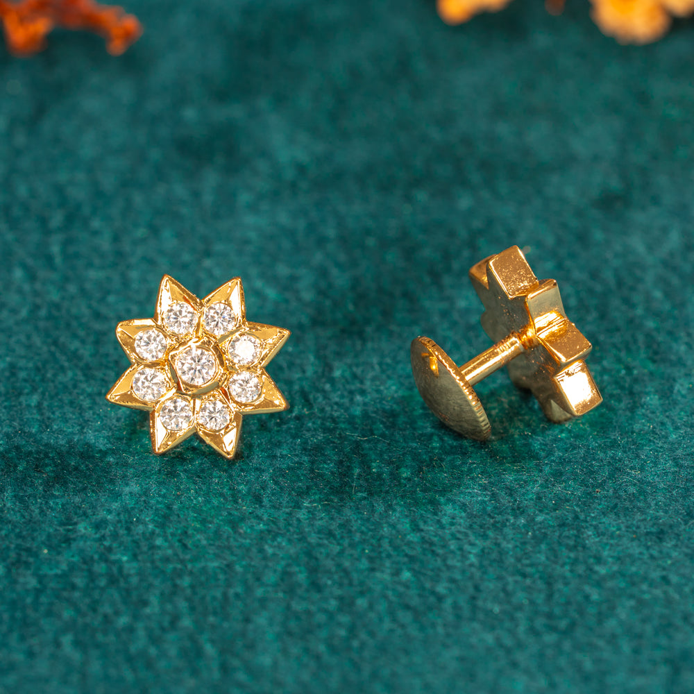 Karaikudi Floral Studs