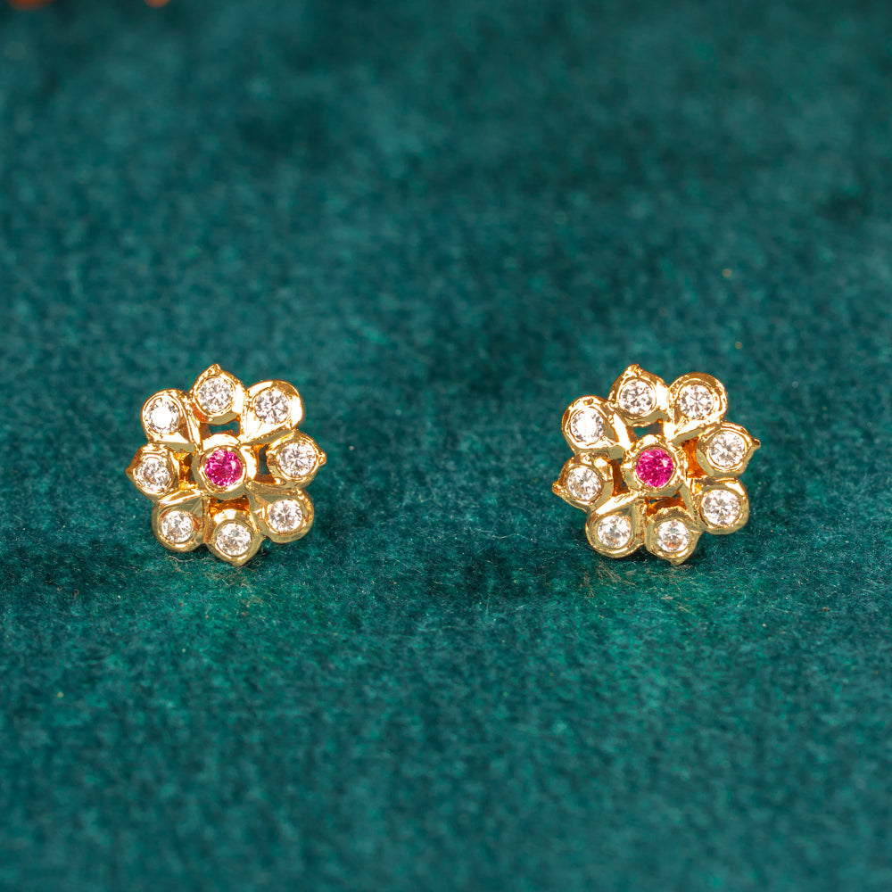 Karaikudi Floral Studs
