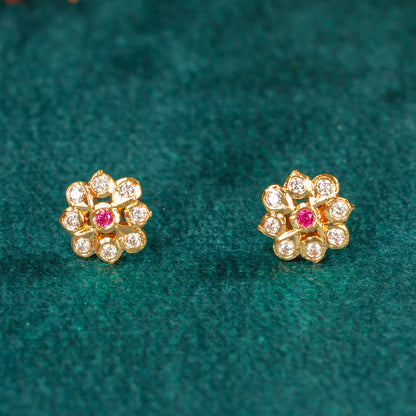 Karaikudi Floral Studs