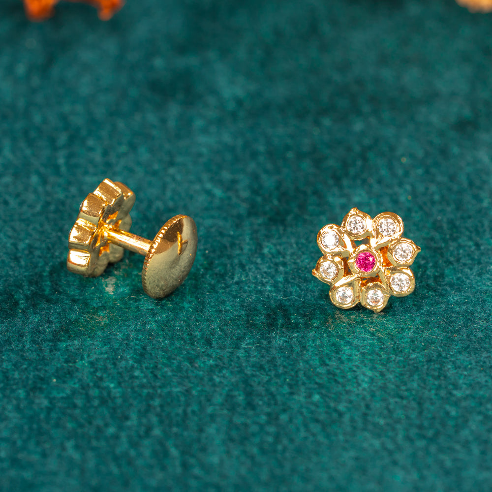 Karaikudi Floral Studs