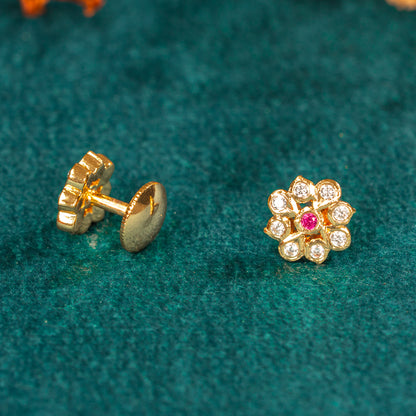 Karaikudi Floral Studs