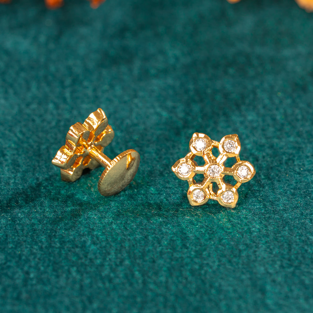 Karaikudi Floral Studs