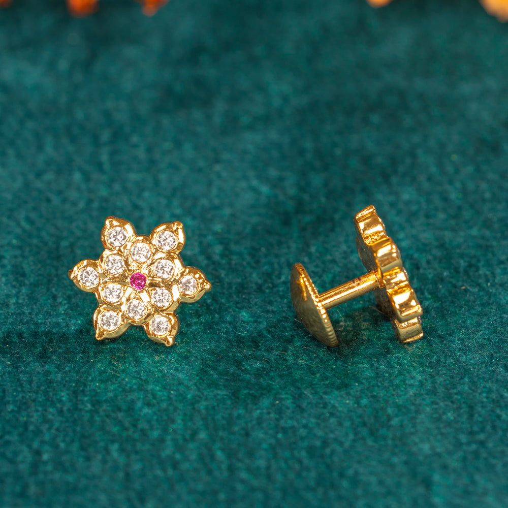 Karaikudi Floral Studs