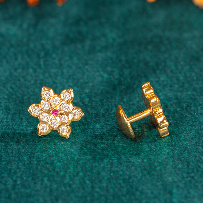 Karaikudi Floral Studs
