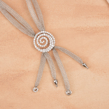 Iris - Silver Mesh Chain