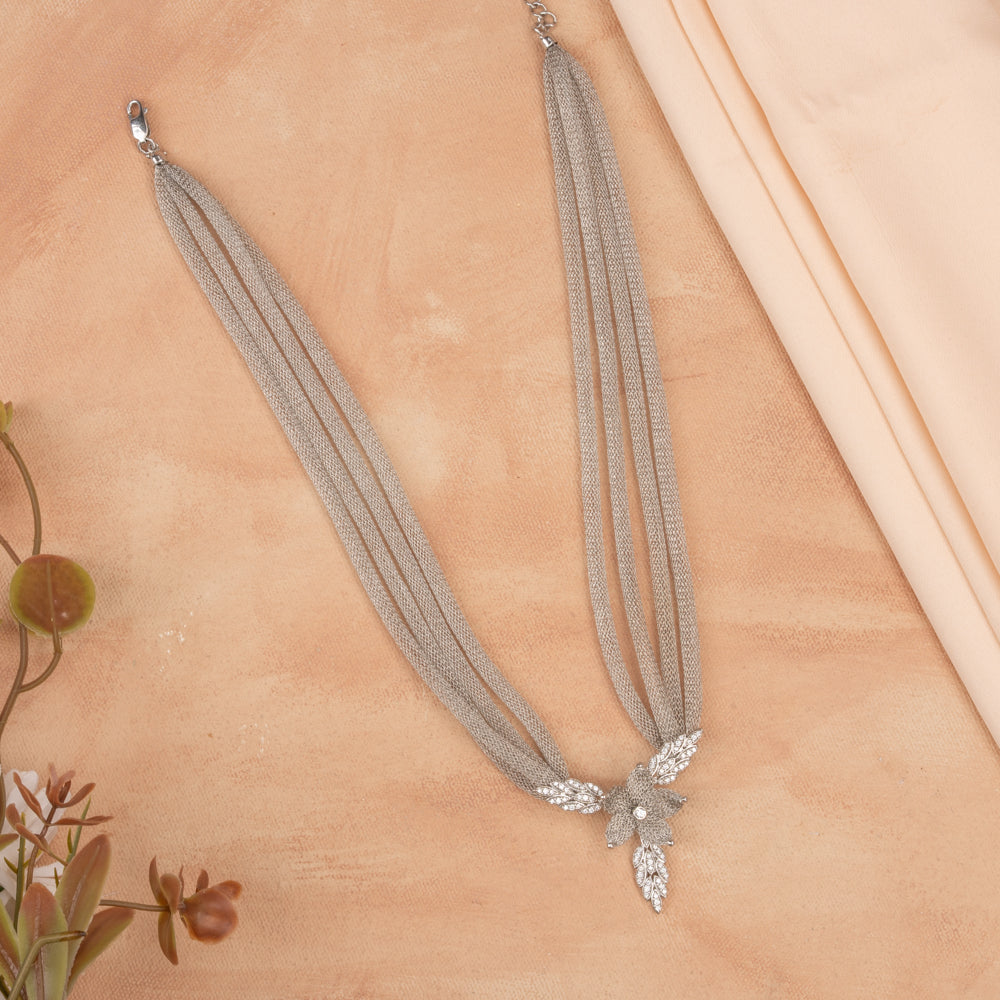 Flora - Silver Mesh Chain