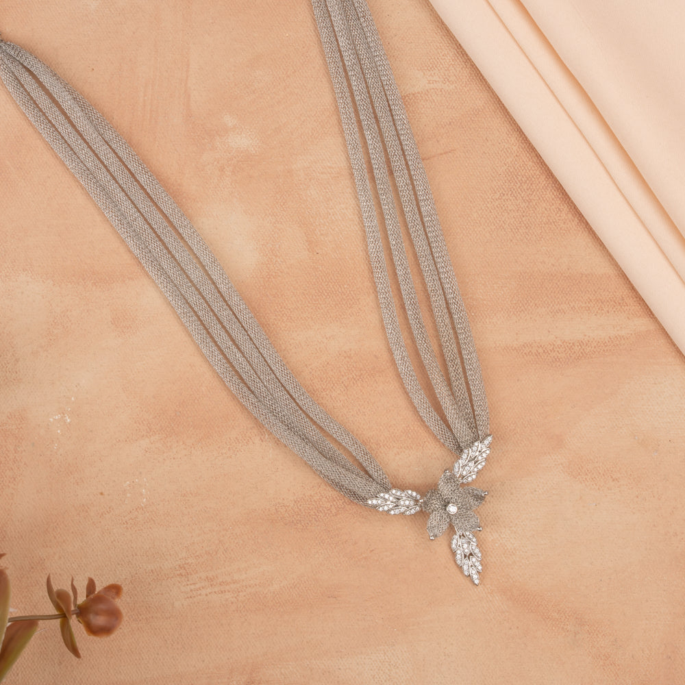 Flora - Silver Mesh Chain