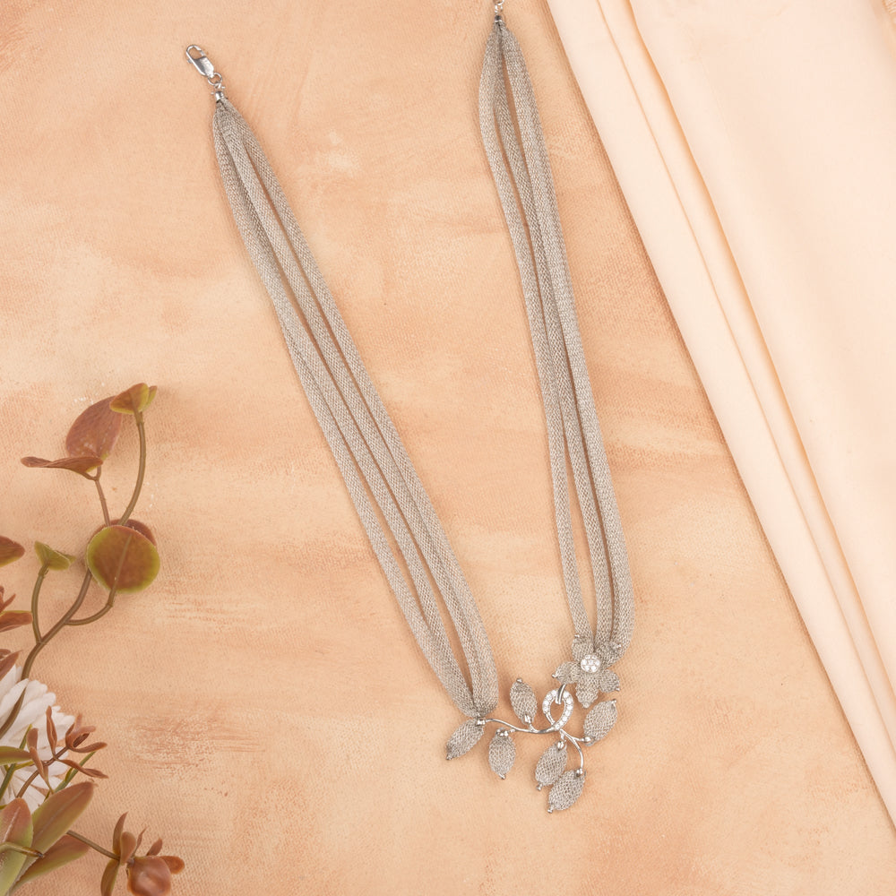 Saffron - Silver Mesh Chain