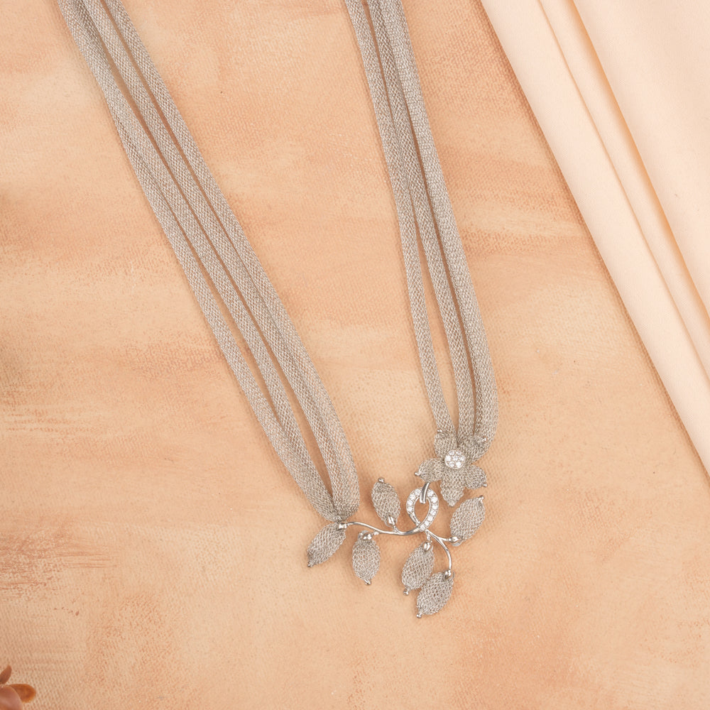 Saffron - Silver Mesh Chain