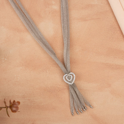 Orchid - Silver Mesh Chain
