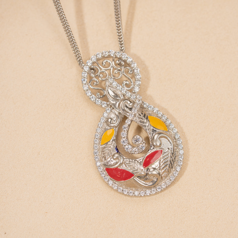 Silver Chain &amp; Pendant Set