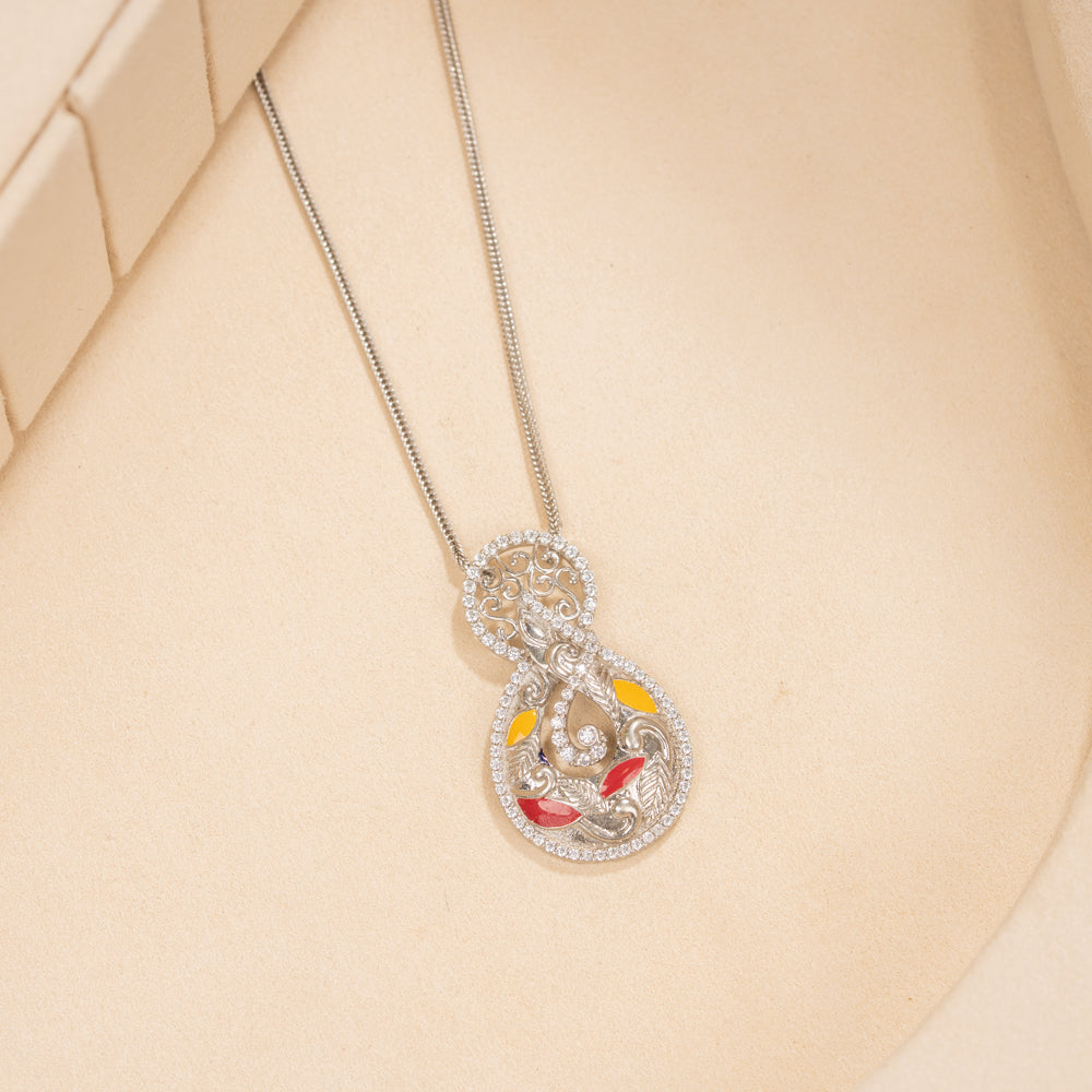 Silver Chain &amp; Pendant Set