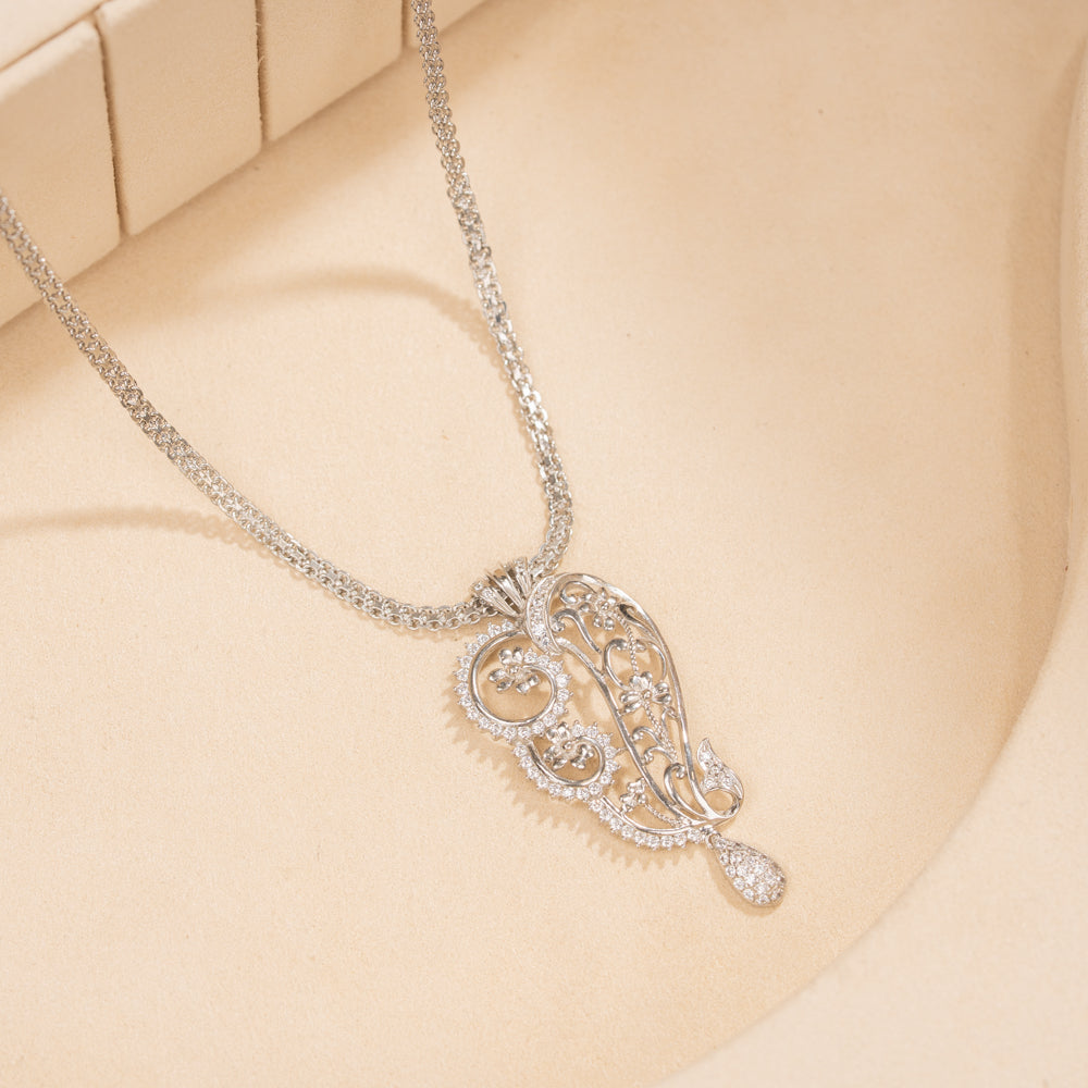 Silver Chain &amp; Pendant Set