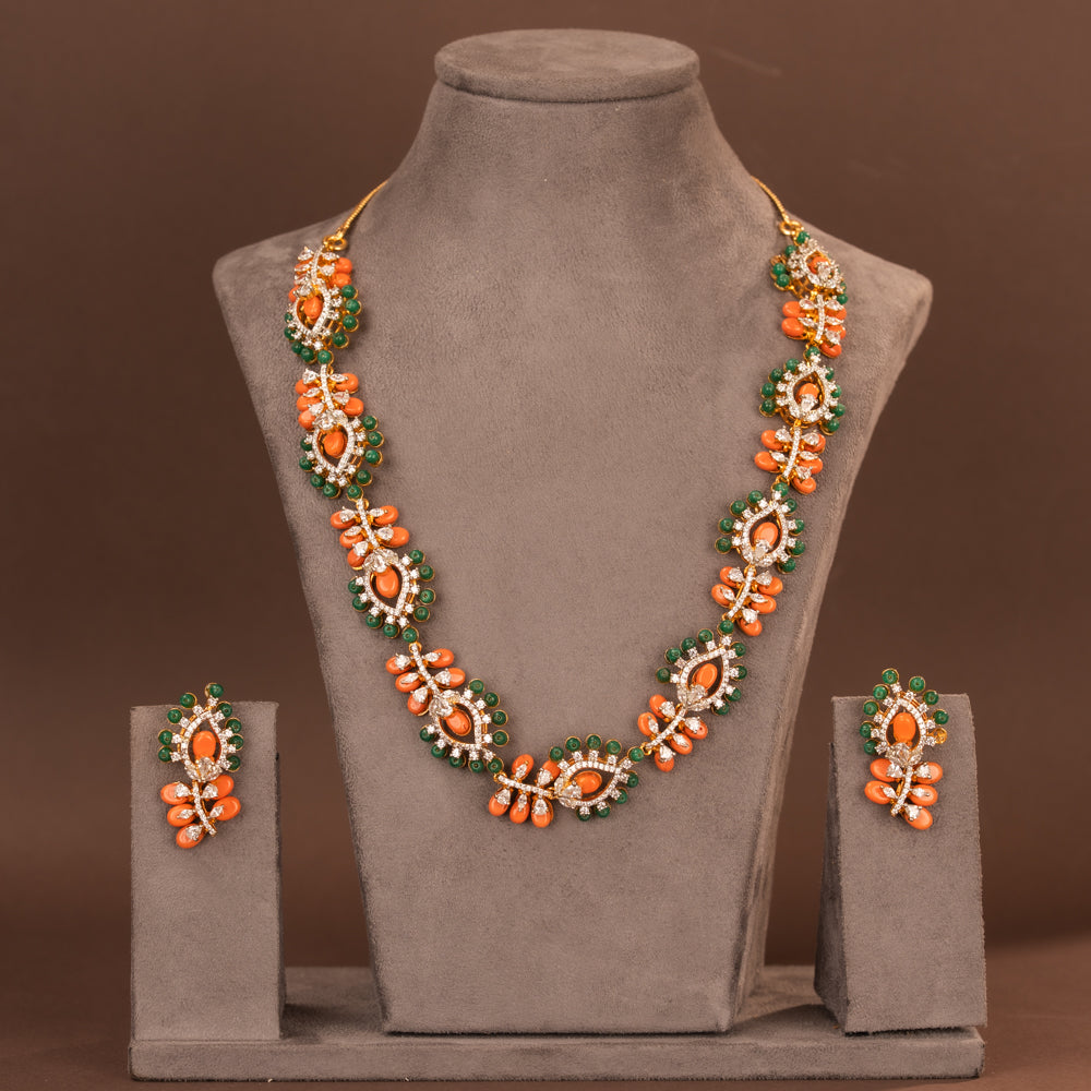 CZ Necklace and Earring