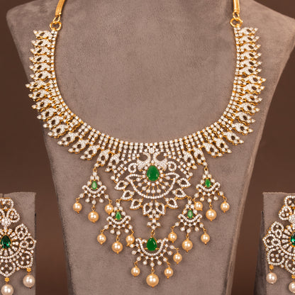 CZ Necklace and Earring