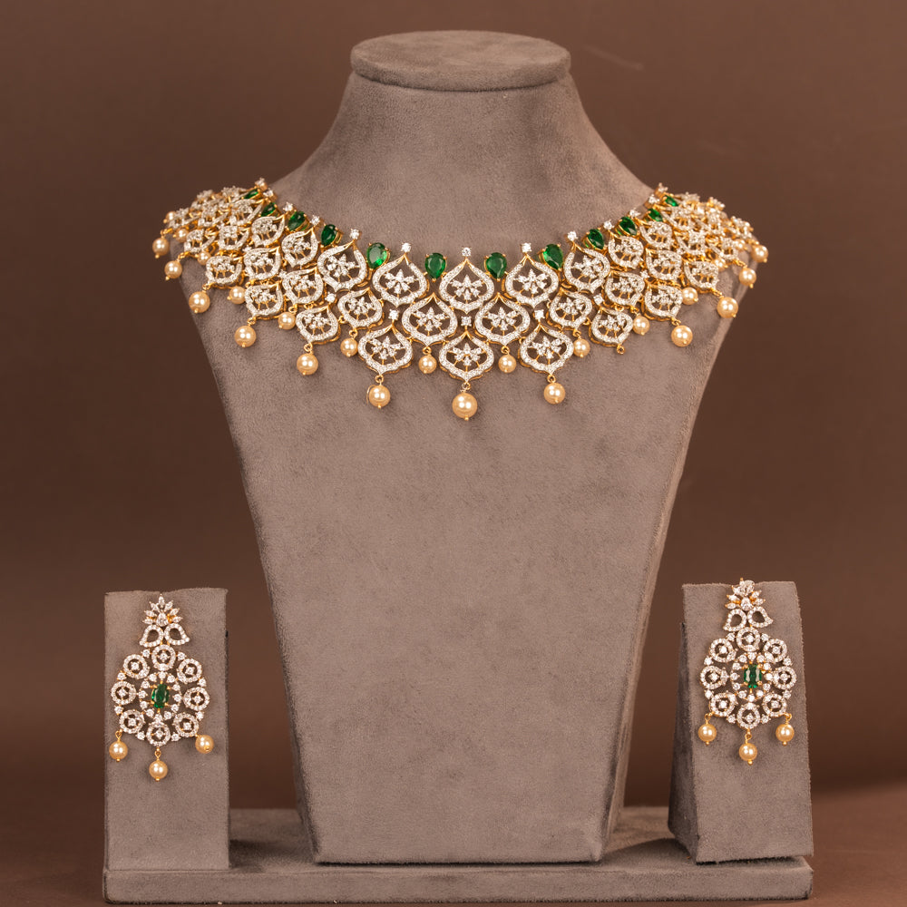 CZ Necklace and Earring