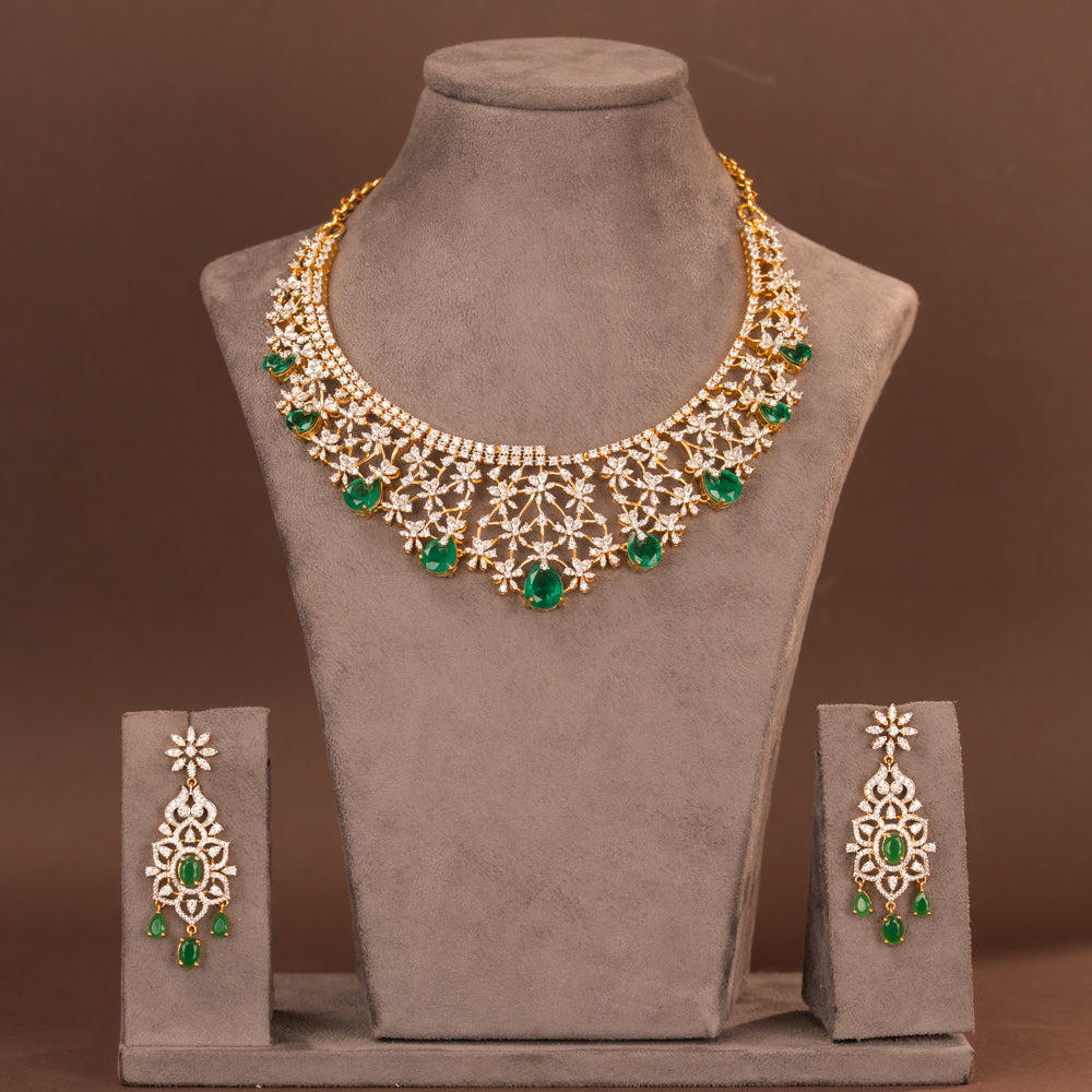 CZ Necklace and Earring