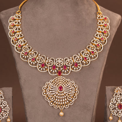 CZ Necklace and Earring