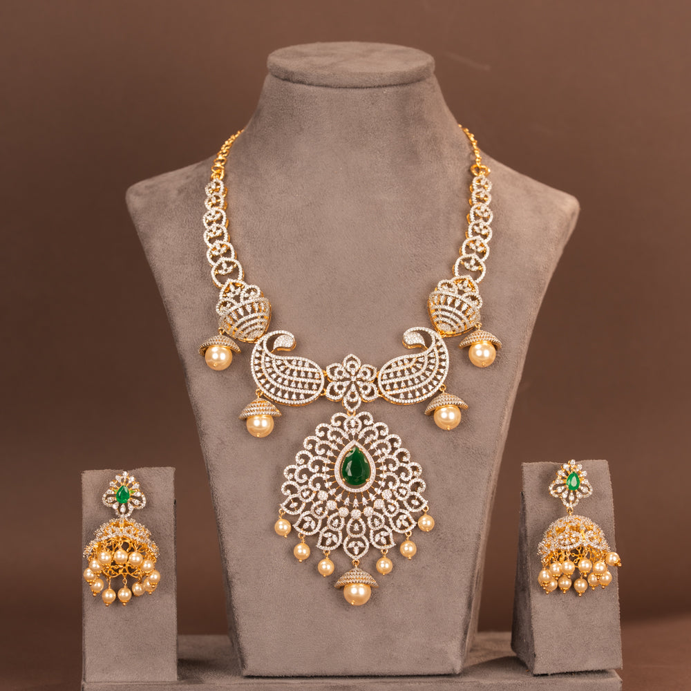CZ Necklace and Earring