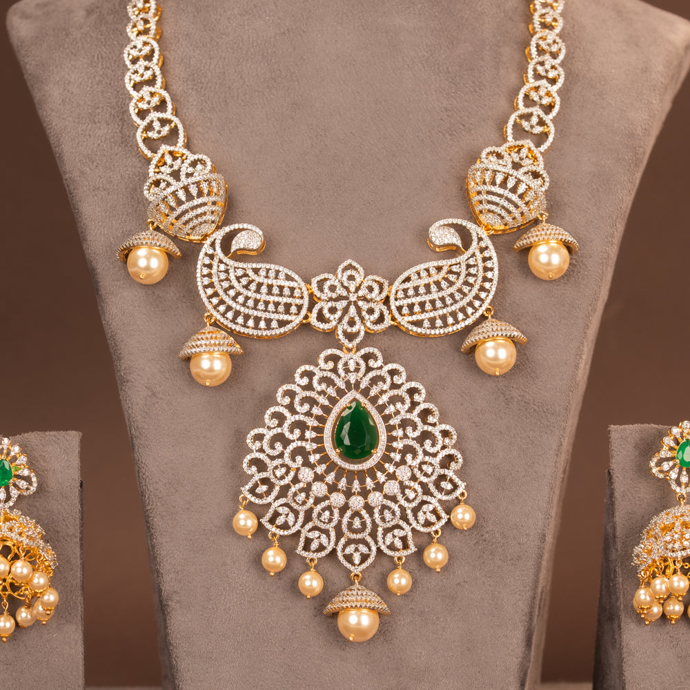 CZ Necklace and Earring