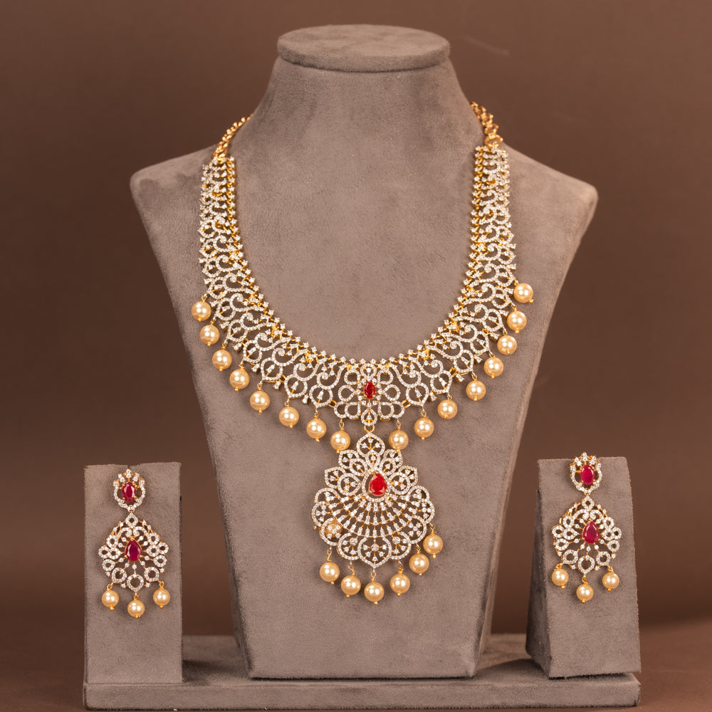 CZ Necklace and Earring