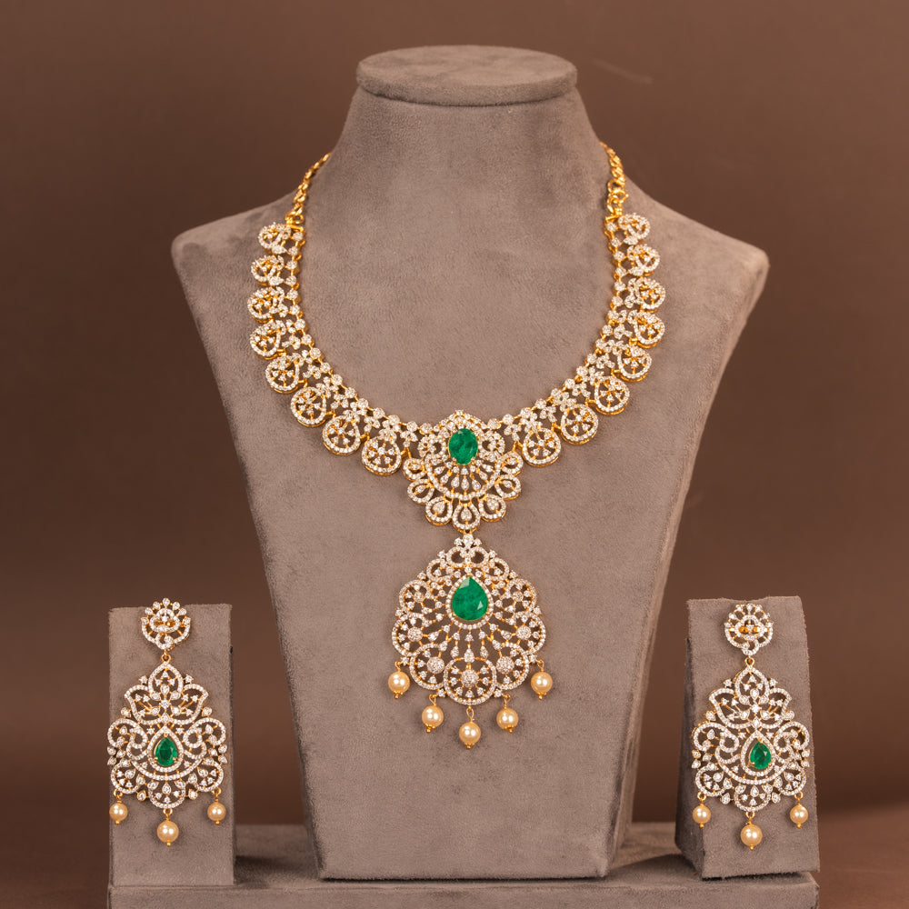 CZ Necklace and Earring